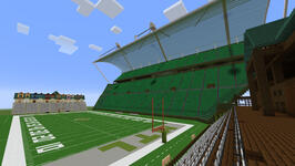 Stadium for Montreal Roundbirds of the Digital Football League, built in creative with StadiumCraft and a few other mods